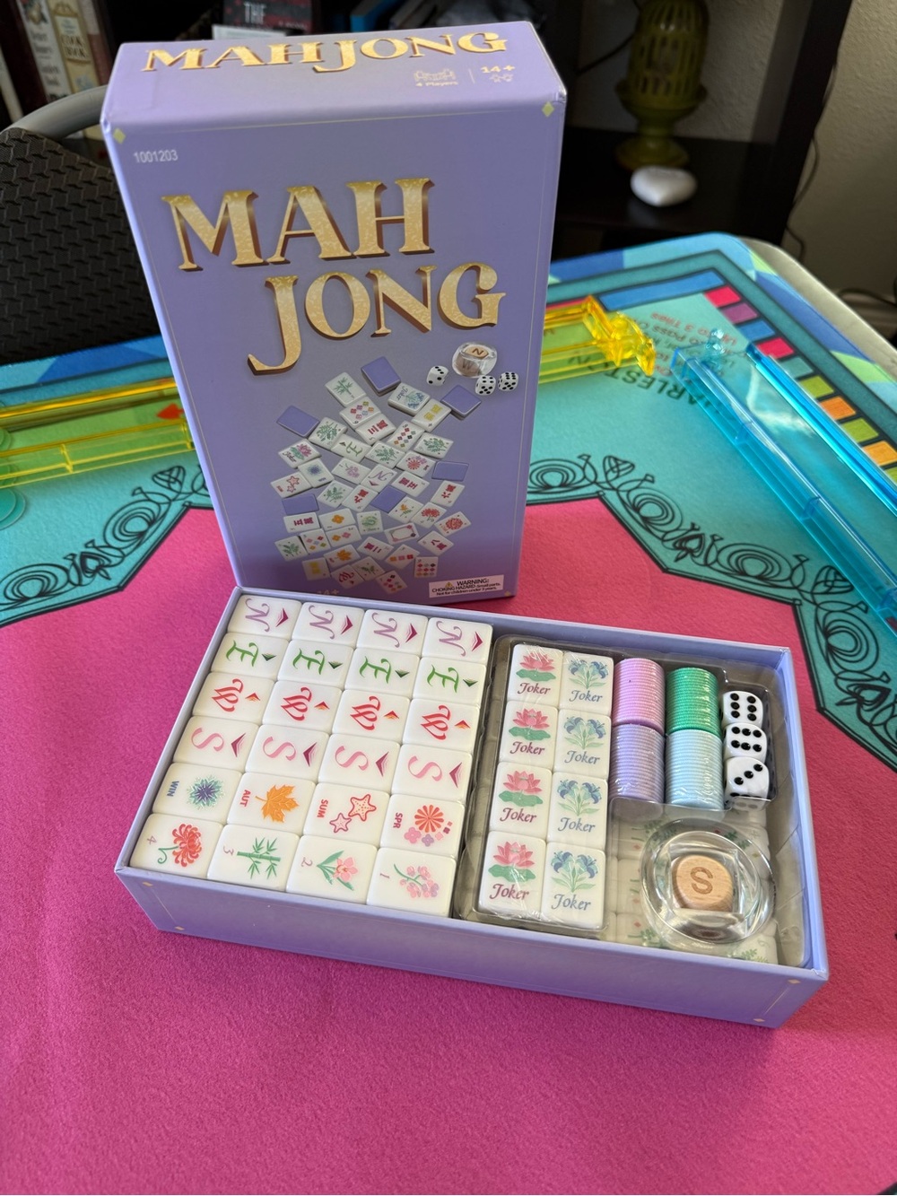 MahJong Set - Lavender Game Tiles and Accessories
